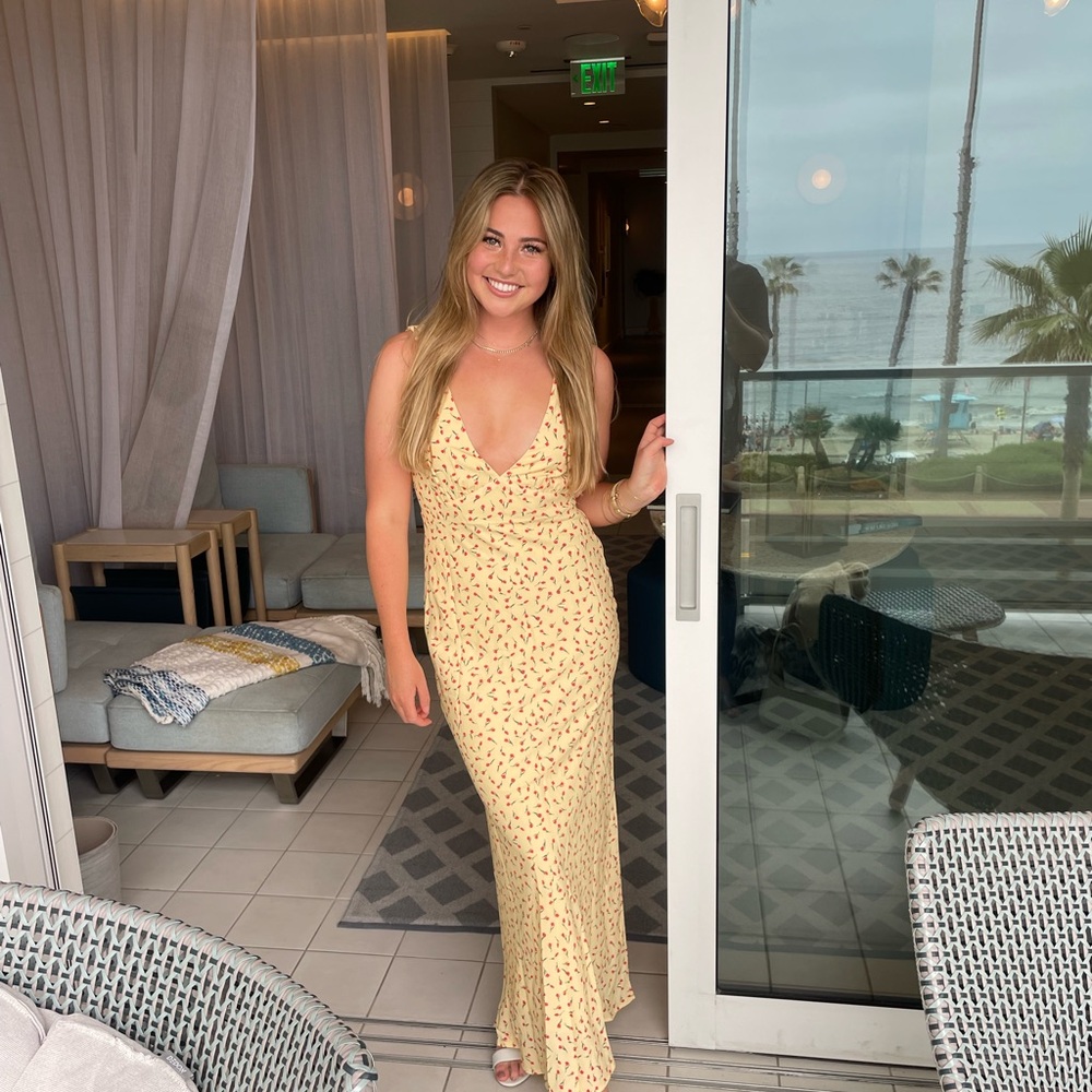Princess Polly Yellow Floral Maxi Dress